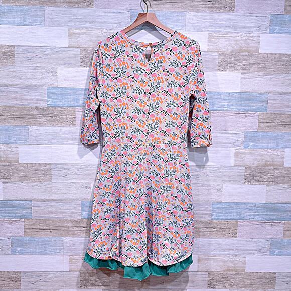 MATILDA JANE x JOANNA GAINES Floral Fit & Flare Dress Jersey Knit Womens Large - Picture 3 of 5